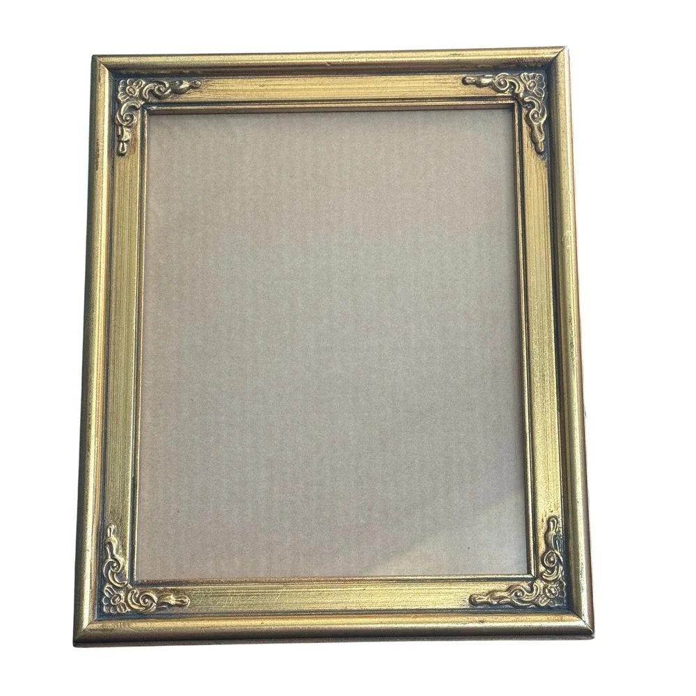 Silvestri‎ Gold Ornate Filigree Corner Picture Frame Handcrafted Velvet Back